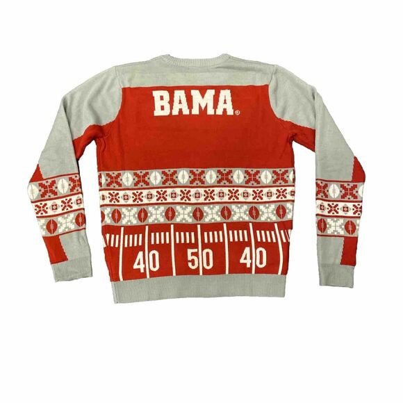 Alabama Crimson Tide LIGHT UP Pullover SWEATER NCAA Football Ugly Xmas UNISEX Lg - Picture 3 of 12